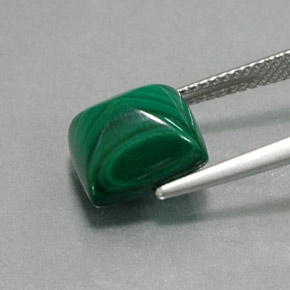 Malachite Gemstone in 10.3 x 9.3 mm Size for Sale, Malachite Stone in Multicolor Green Color