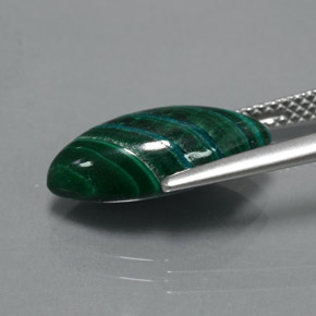 Malachite Gemstone in 16 x 8 mm (calibrated) Size for Sale, Malachite Stone in Multicolor Green Color