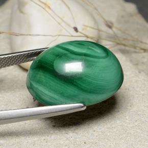 Malachite Gemstone in 20.8 x 16.5 mm Size for Sale, Malachite Stone in Multicolor Green Color