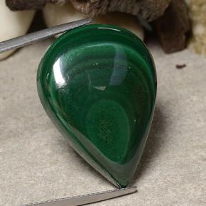 Malachite Gemstone in 28.2 x 20.8 mm Size for Sale, Malachite Stone in Pine Green Color