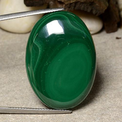 Multicolor Green Malachite Gem - 50.9ct Oval Cabochon (ID: 484004)
