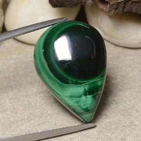 Malachite Gemstone in 24.3 x 17.2 mm Size for Sale, Malachite Stone in Multicolor Green Color