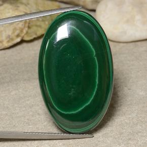 Medium Green Малахит Камень - 56.3ct Овал Кабошон (ID: 484016)