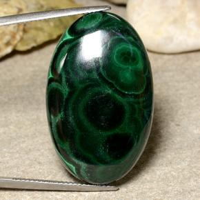 58.2ct Oval Cabochon Multicolor Green Malachite Gem for sale 58.2ct Oval Cabochon Multicolor Green Malachite Gem (ID: 484017)