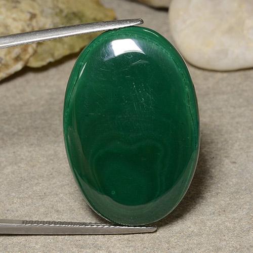 Multicolor Green Malachite Gem - 39.9ct Oval Cabochon (ID: 484020)