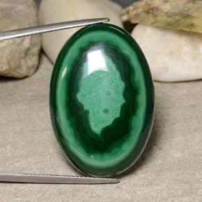 64.2ct Oval Cabochon Multicolor Green Malachite Gem for sale 64.2ct Oval Cabochon Multicolor Green Malachite Gem (ID: 484053)