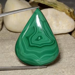 52.5ct Pear Cabochon Multicolor Green Malachite Gem for sale 52.5ct Pear Cabochon Multicolor Green Malachite Gem (ID: 484057)