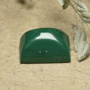 3.29 ct Green Malachite Stone, Natural Malachite in Baguette Sugarloaf Cabochon Shape for Sale