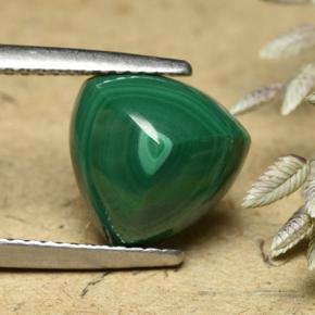 5ct Trillion Shape Sugarloaf Cabochon Multicolor Green Malachite for sale thumb image of 5ct Trillion Shape Sugarloaf Cabochon Multicolor Green Malachite (ID: 493457)