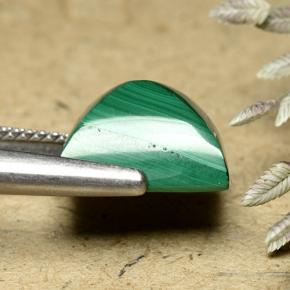 Malachite Gemstone in 11 x 9 mm (calibrated) Size for Sale, Malachite Stone in Medium Green Color