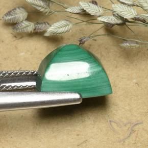 Malachite Gemstone in 11 x 9 mm (calibrated) Size for Sale, Malachite Stone in Warm Green Color