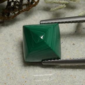 6.6ct Square Sugarloaf Cabochon Multicolor Green Malachite Gem for sale 6.6ct Square Sugarloaf Cabochon Multicolor Green Malachite Gem (ID: 494154)