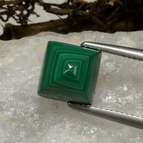 6.1ct Square Sugarloaf Cabochon Multicolor Green Malachite Gem for sale 6.1ct Square Sugarloaf Cabochon Multicolor Green Malachite Gem (ID: 494262)