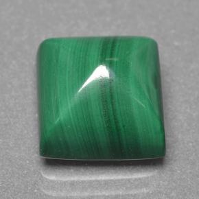 Verde multicolor Malaquita Gema - 5.2ct Cabujón Sugarleaf cuadrado (ID: 499863)