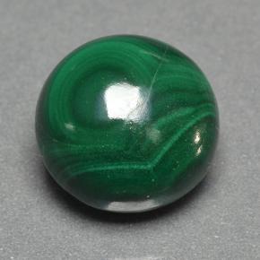 Желтовато-зеленый Малахит Камень - 6.5ct Круглый Кабошон (ID: 500400)