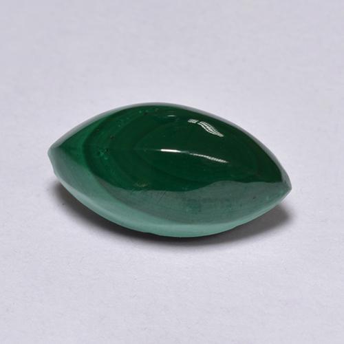 1.82 ct Green Malachite Stone, Natural Malachite in Marquise Cabochon Shape for Sale