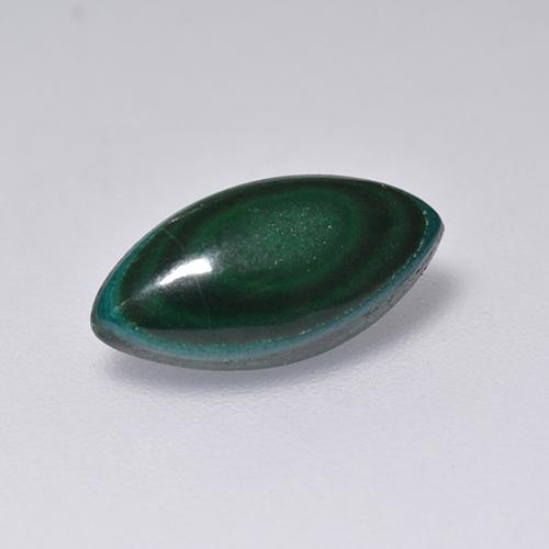 2.61 ct Green Malachite Stone, Natural Malachite in Marquise Cabochon Shape for Sale