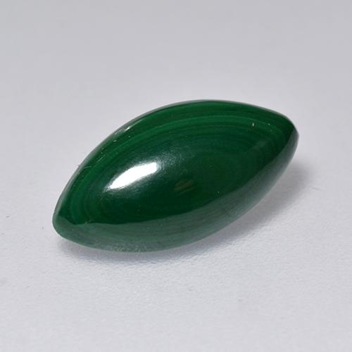 2.05 ct Green Malachite Stone, Natural Malachite in Marquise Cabochon Shape for Sale