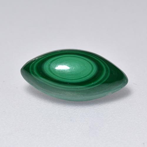 2.06 ct Green Malachite Gemstone, Malachite Gem in Marquise Cabochon Shape for Sale.