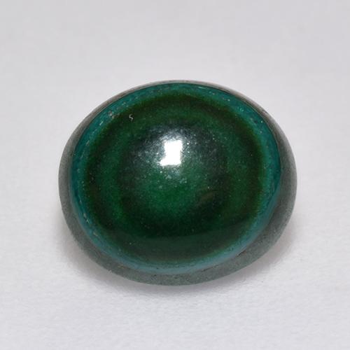 2.18 ct Green Malachite Gemstone, Malachite Gem in Oval Cabochon Shape for Sale.