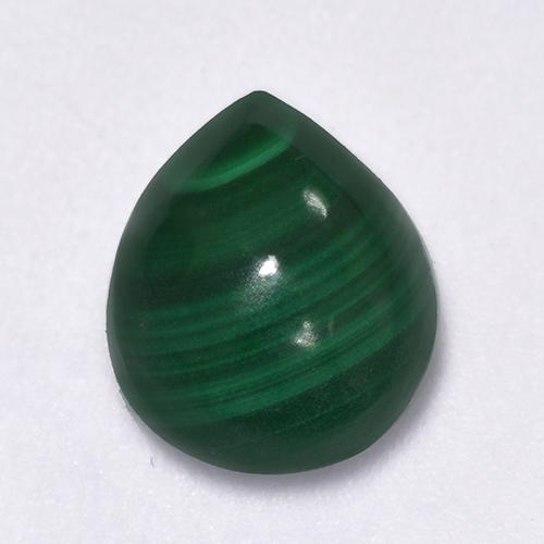 Medium Green Malachite Gem - 3.3ct Pear Cabochon (ID: 517509)