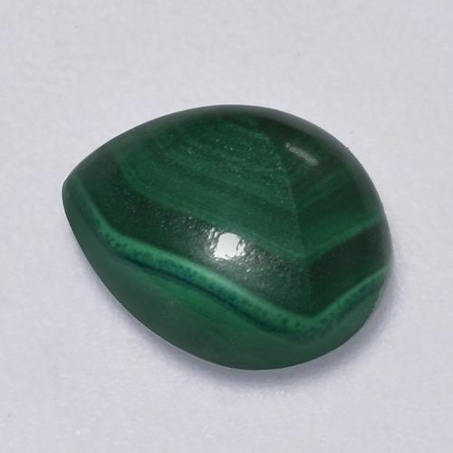 Verde medio Malaquita Gema - 2.4ct Cabujón Pera (ID: 517512)