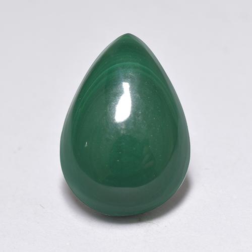 Medium Green Malachite Gem - 3.1ct Pear Cabochon (ID: 517992)