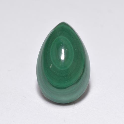 Зеленый различных оттенков Малахит Камень - 3.1ct Груша Кабошон (ID: 517994)