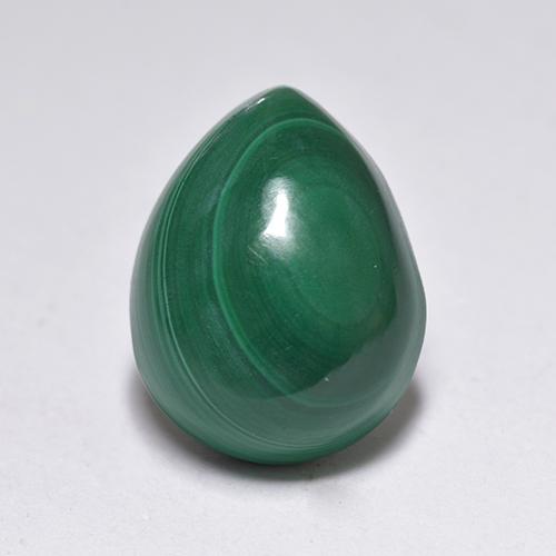 Medium Green Малахит Камень - 3.2ct Груша Кабошон (ID: 517995)