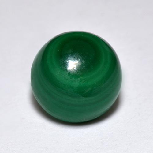 2.28 ct Green Malachite Stone, Natural Malachite in Round Cabochon Shape for Sale