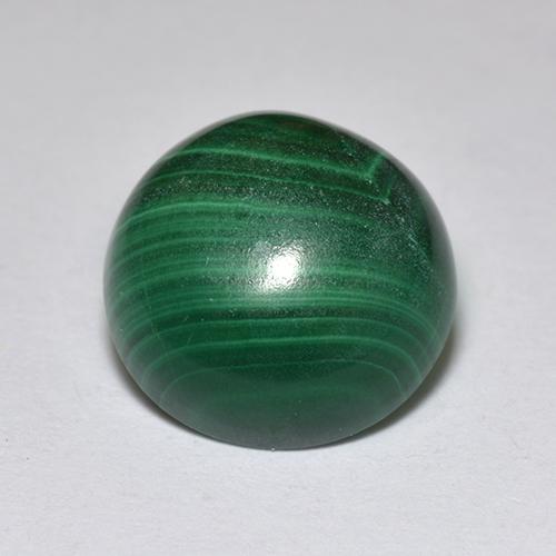 Multicolor Green Malachite Gem - 3.5ct Round Cabochon (ID: 518653)