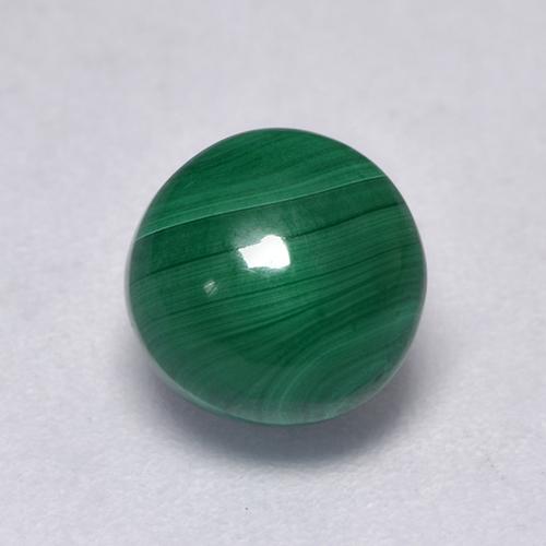 Multicolor Green Malachite Gem - 2.5ct Round Cabochon (ID: 526076)