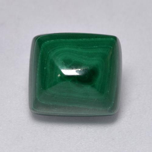 Verde multicolore Malachite Gem - 5.4ct Cabochon a cuscino (ID: 526295)