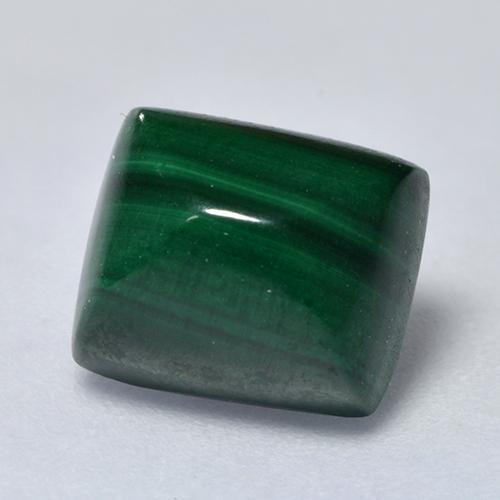 Verde multicolor Malaquita Gema - 4.4ct Cabujón Baguette Sugarloaf (ID: 526547)