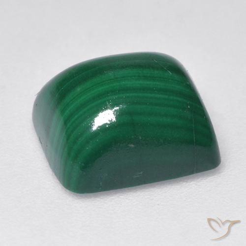 Malachite Gemstone in 8.4 x 7.5 mm Size for Sale, Malachite Stone in Medium Green Color