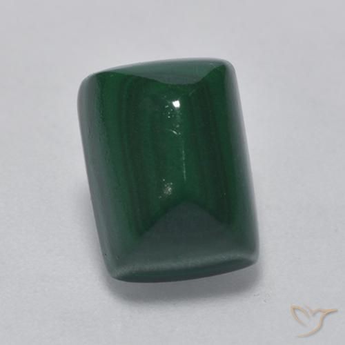 5.28ct Natural Medium Green Malachite, Baguette, Opaque