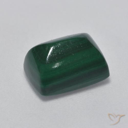 Malachite Gemstone in 10 x 7.4 mm Size for Sale, Malachite Stone in Medium Green Color