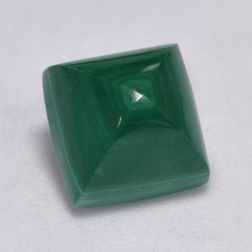 Multicolor Green Malachite Gem - 2.9ct Square Sugarloaf Cabochon (ID: 526749)