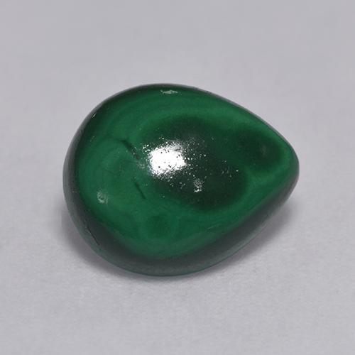 Vert multicolore Malachite gemme - 3.6ct Poire cabochon (ID: 526758)