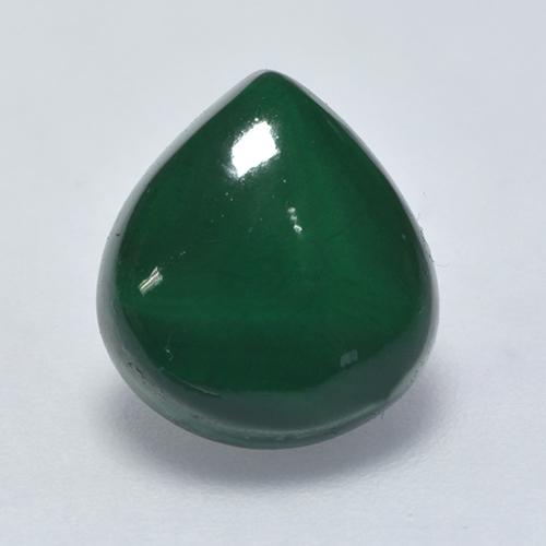 Pine Green Malachite Gem - 3.7ct Pear Cabochon (ID: 528106)