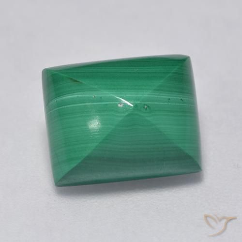 5.37 ct Baguette Malachite, 10.1 x 8.2 mm From Congo, Photo A