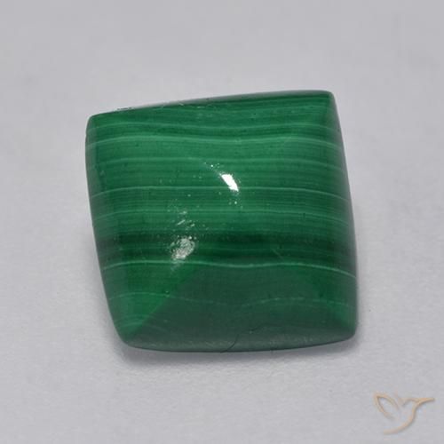 3.66 ct Square Malachite, 8.9 x 8.9 mm From Congo, Photo A