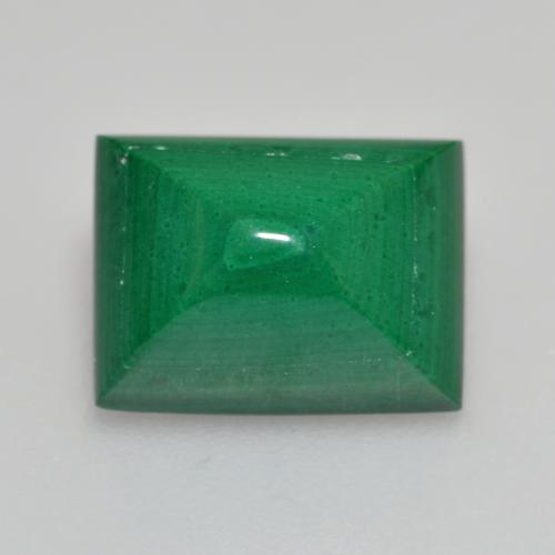 Verde medio Malaquita Gema - 3.1ct Cabujón Baguette Sugarloaf (ID: 559208)