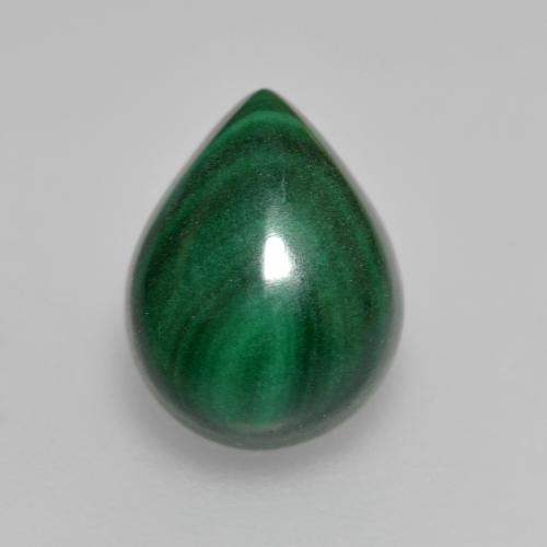 Pine Green Malachite Gem - 2.4ct Pear Cabochon (ID: 559210)