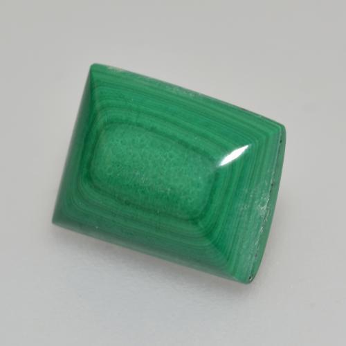 2.95 ct Green Malachite Stone, Natural Malachite in Baguette Sugarloaf Cabochon Shape for Sale