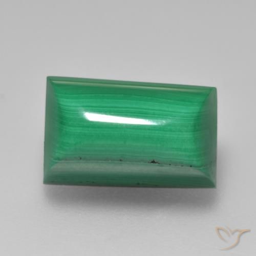 7.26 ct Baguette Malachite, 11.6 x 7.2 mm From Congo, Photo A