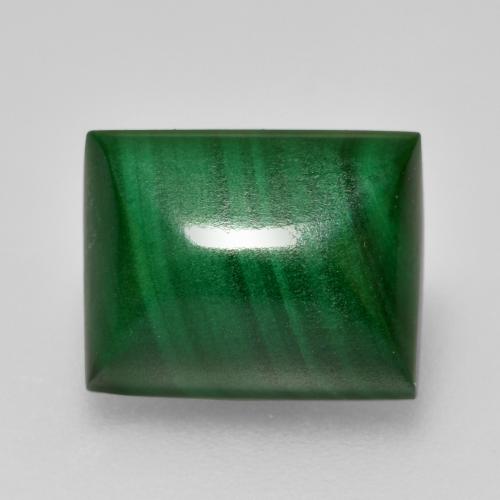 Multicolor Green Malachite Gem - 4.9ct Baguette Sugarloaf Cabochon (ID: 559442)