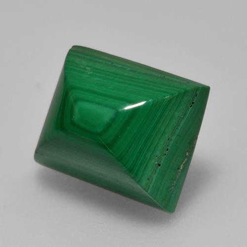 4.89 ct Green Malachite Stone, Natural Malachite in Baguette Sugarloaf Cabochon Shape for Sale