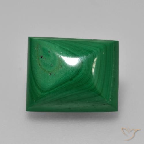 6.12 ct Baguette Malachite, 10.9 x 8.9 mm From Congo, Photo A