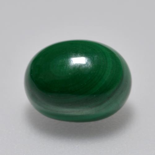 Medium Green Malachite Gem - 3.7ct Oval Cabochon (ID: 559459)